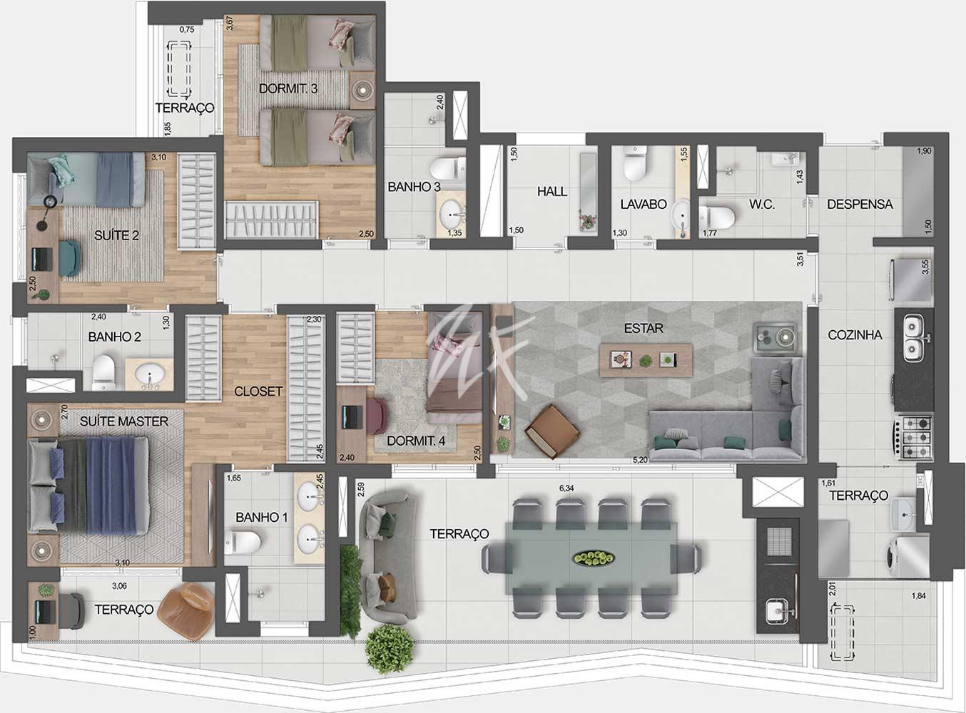 144 m² - A